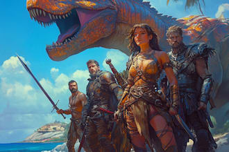 make a dnd party art with amazing quality