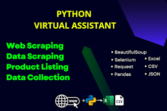 be a python virtual assistant for web scraping