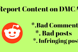 report takedown,pirated ,illegall, leaked, defaming content of reddit under dmca
