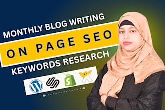 do monthly on page SEO with blog writing for your website