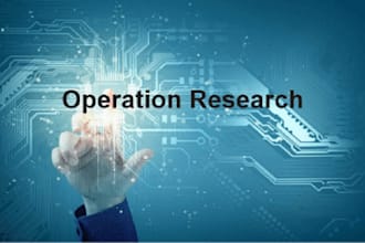 assist in operation research, linear programming projects