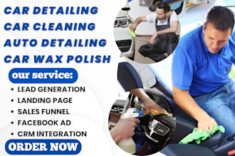 generate car detailing leads car cleaning service auto detailing car wax polish