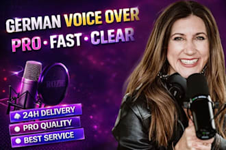do german commercial to impress your customers ears with a clear female voice