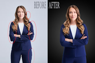 corporate headshot retouching, portrait retouching and photo retouching