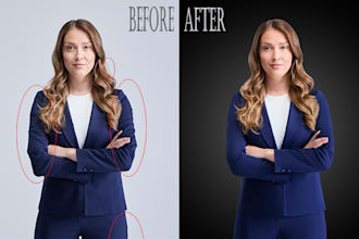 corporate headshot retouching, portrait retouching and photo retouching