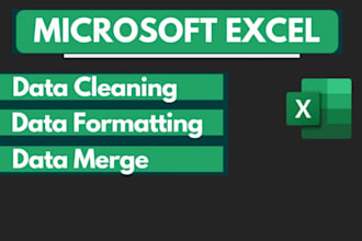 clean, format, merge, split excel data