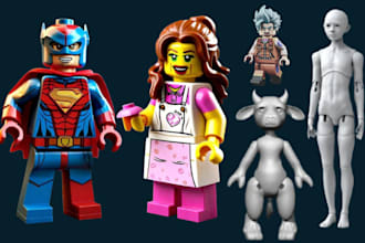 custom 3d lego model 3d lego minifigure minecraft bjd toy lego set for 3d print