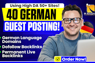 write and publish 40 dofollow german guest post through german link building