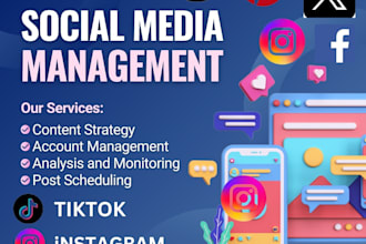 be your social media manager and content creater
