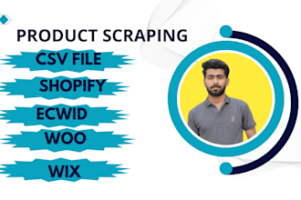 do bulk add upload products or import csv XML file on ecwid, wix, shopify