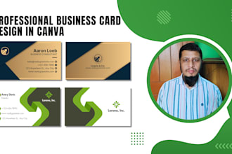do elegant amazing business and visiting card in canva