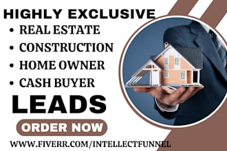 generate real estate construction home owner cash buyer probate leads