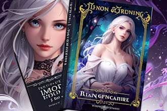 make fantasy book cover, romance book cover