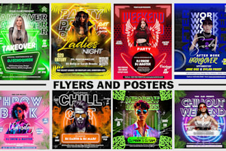 design birthday music nightclub summer concert  event party flyer poster