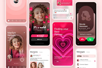 create dating app, social chat app social media app dating app