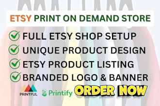 design etsy print on demand for etsy shop etsy listing etsy shop seo pod
