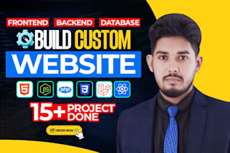 your custom website developer using html css js tailwind css react and laravel