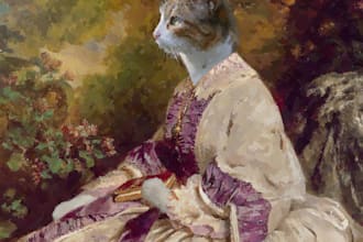 be drawing your pet in clothes