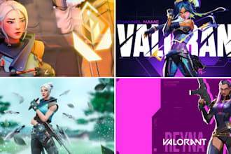 create valorant thumbnail within 1 hour