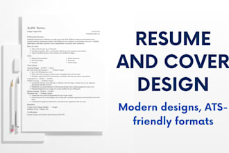 create professional resume and cover letter design