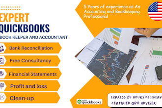 do quickbooks bookkeeping, cleanup and bank reconciliation in quickbooks,xero