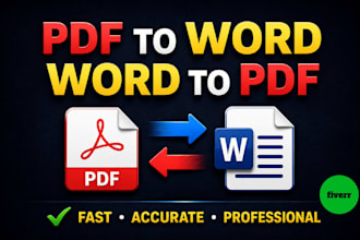 do pdf to word, word to PDF conversion with accurate formatting