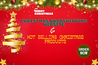 design a 7 figure high converting christmas shopify  store