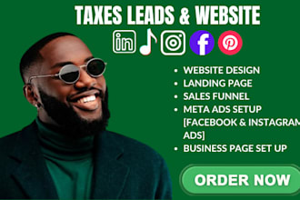 income tax leads tax preparation finance leads and website