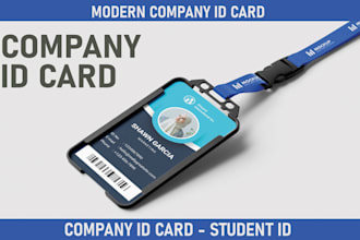 create a premium professional company id card design