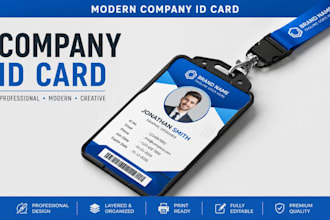 create a premium professional company id card design