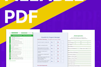 design your PDF, invoice and make it fillable in 24 hours