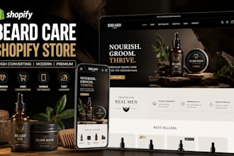 design a high converting beard care shopify store for beard oil brands