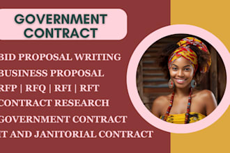 secure IT, janitorial, transportation government contract, bid proposal, rfp