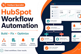 build and optimize hubspot CRM workflows and automation