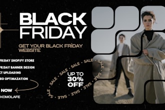 design a dropshipping black friday website shopify store