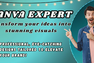 an expert canva designer, job design, ads designs