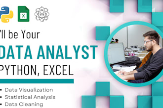 perform statistical data analysis and visualization using python, excel, tableau
