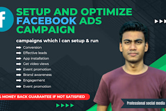 setup and optimize facebook ads campaign