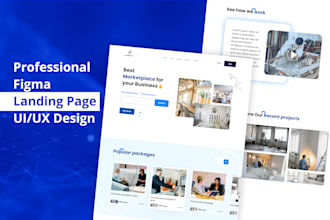 design a professional figma landing page and website UI UX
