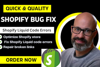 debug and fix shopify liquid code errors, theme issues, and bugs