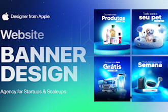design a professional website banner ads, header, web images