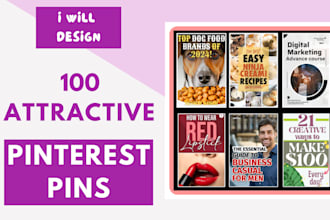 create 100 professional pinterest pins for your business