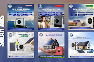 design solar panel cover photos or posters to generate leads