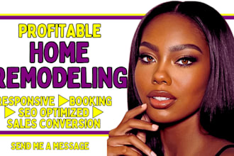 home remodeling website, kitchen remodeling website home renovation landing page