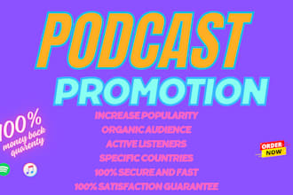 promote your apple podcast or spotify show and help increase its popularity