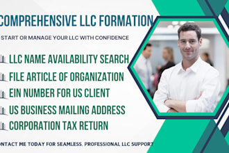 do US llc registration, prepare and efile tax return, bio report, tax permit