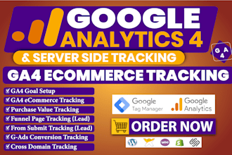 setup google analytics 4, ga4 ecommerce, conversion tracking by GTM