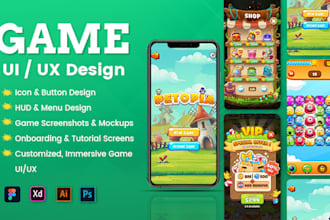 design game ui ux for your 2d,3d game