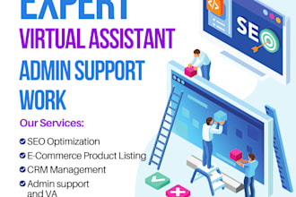 be your virtual assistant for admin support work