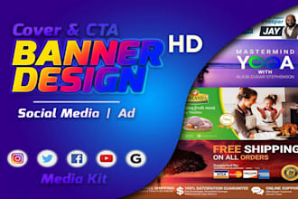 create website banners, facebook banner, youtube banner, sport banner ads